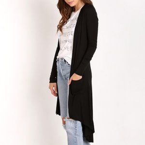 Joah Brown Soleil cardigan in black rib, OS